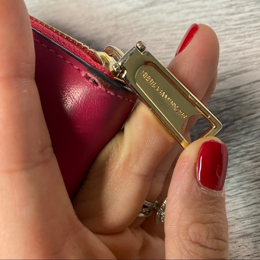 Rebecca Minkoff | Pink Leather Buckle Zip Wallet - Picture 5 of 10